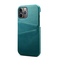 iPhone 11 hoesje - Backcover - Pasjeshouder - Portemonnee - Kunstleer - Turquoise