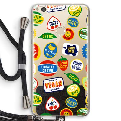 Fruitsticker: Huawei Ascend P8 Lite (2017) Transparant Hoesje met koord