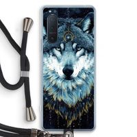 Darkness Wolf: Sony Xperia 5 II Transparant Hoesje met koord