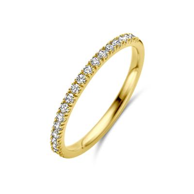 14K Geelgouden Ring met Zirkonia Geboortesteen - April - 1.5mm