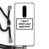 Don't need approval: OnePlus 8 Transparant Hoesje met koord