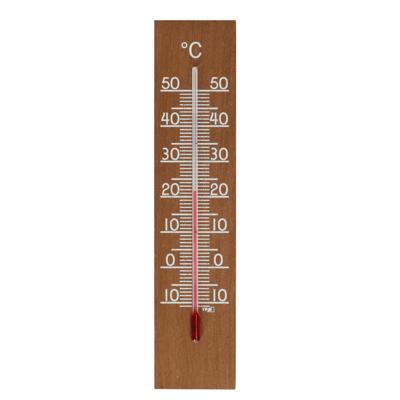 TFA Binnen Thermometer - analoog - eikenhout - naturel - 20 x 5 cm - binnen