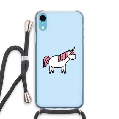 Eenhoorn: iPhone XR Transparant Hoesje met koord