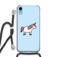 Eenhoorn: iPhone XR Transparant Hoesje met koord