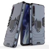 Voor Xiaomi 9 Pro schokbestendige PC + TPU case met magnetische ring houder (Navy)