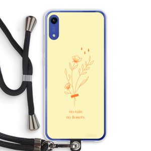 No rain no flowers: Honor Play 8A Transparant Hoesje met koord