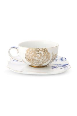 Pip Studio Royal White Thee Kop en Schotel