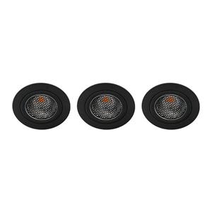 Set 3x Bella LED spot kantelbaar 5Watt rond ZWART dimbaar