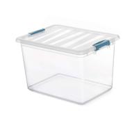 Multi-functionele Kist Domopak Living Katla Met handvatten Transparant 20 L Polypropyleen (39 x 29 x 25,5 cm)