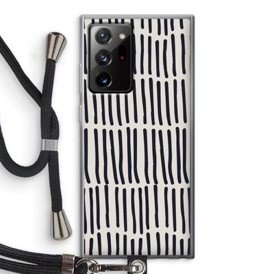 Moroccan stripes: Samsung Galaxy Note 20 Ultra / Note 20 Ultra 5G Transparant Hoesje met koord