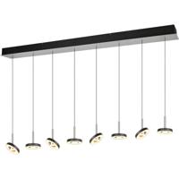 LED Hanglamp - Trio Select Guano - 8 Lichtpunten van 8 Watt - Dimbaar - Aanpasbare Lichtkleur - Hoogte Aanpasbaar zonder Contragewicht - Draaibaar - Mat Nikkel - Metaal