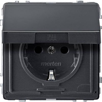 Merten MEG2310-7214 Wandcontactdoos AquaDesign Antraciet 1 stuk(s)