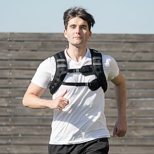 Gewichtsvest 5 kg Lichaamsgewicht Vest Sportvest met Reflectoren en Verstelbanden Zwart