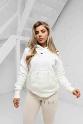 Nike Sportswear Phoenix Fleece Hoodie Dames Gebroken Wit - Maat S - Kleur: Wit | Soccerfanshop
