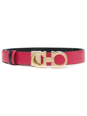 Ferragamo ceinture réversible à boucle Gancini - Rose