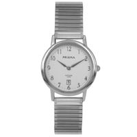 Prisma P.2116.54D Horloge rekband staal zilverkleurig-wit 28 mm