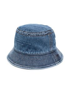 Alexander Wang bob en jean à logo brodé - Bleu