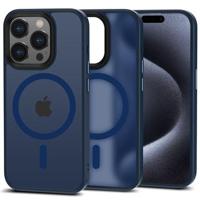 iPhone 15 Pro Max Tech-Protect Magmat Cover - MagSafe-compatibel - Navy Blauw