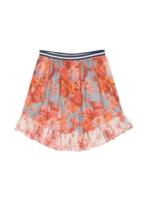 ZIMMERMANN Kids t-shirt volanté à fleurs - Rose