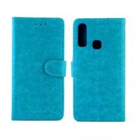 Voor vivo U10/Y17 Crazy Horse textuur horizontale Flip lederen draagtas met houder & kaartsleuven & portemonnee & fotolijstjes (Baby Blue)