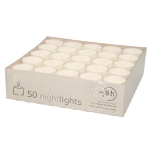 Theelichtjes - 100x - creme wit - waxinelichtjes - 8 branduren - kaarsjes