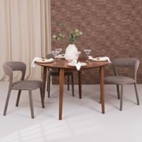 Bendt Uitschuifbare Ronde Eettafel 'Montreux' Walnoot, 115-154 x 115cm, kleur Bruin