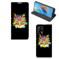 OPPO A74 4G Magnet Case Cat Color - thumbnail