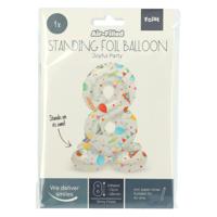 Folat BV Staande folieballon joyful party cijfer 8 -72cm