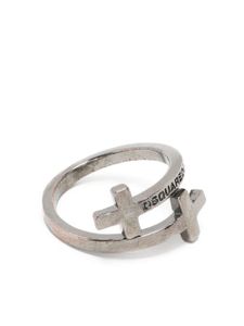 DSQUARED2 bague à logo gravé - Argent