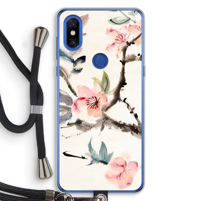 Japanse bloemen: Xiaomi Mi Mix 3 Transparant Hoesje met koord