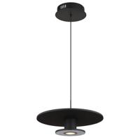 Globo Zwarte hanglampCarter Ø 38cm met vilt - 15647S