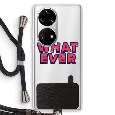 Whatever: Huawei P50 Pro Transparant Hoesje met koord