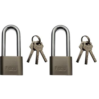 Hangslot - 2x stuks - edelstaal - 40 mm hoge beugel - sloten / fietssloten / bagageslot Hangslot - 2x stuks - edelstaal - 40 mm hoge beugel - sloten / fietssloten / bagageslot