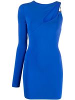 Patrizia Pepe cut-out detail jersey mini dress - Bleu