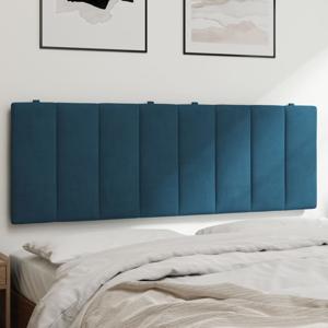 Hoofdbordkussen 140 cm fluweel blauw