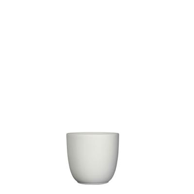 Bloempot Pot rond es/10.5 tusca 11 x 12 cm wit mat Mica - Mica decorations
