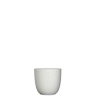 Bloempot Pot rond es/10.5 tusca 11 x 12 cm wit mat Mica - Mica decorations