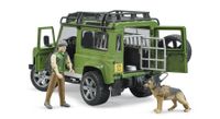 Land Rover Defender Station Wagon met boswachter en hond van Bruder - thumbnail
