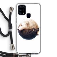 Yin Yang Wolves: Samsung Galaxy M31 Transparant Hoesje met koord