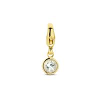 14K Geelgouden Slotbedel Maart Geboortesteen 15x5mm