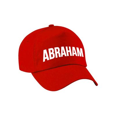 Abraham cadeau pet /cap rood voor heren