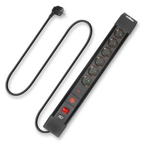 ACT AC2450 Stekkerdoos - 6 Sockets - Aan/Uit - Overspanningsbeveiliging