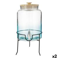 Drankdispenser Quid Viba Multicolour Glas 7,5 L (2 Stuks)