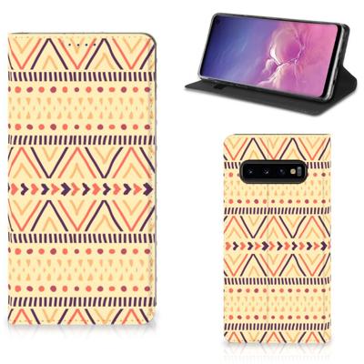 Samsung Galaxy S10 | Hoesje met Magneet | Aztec Yellow