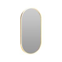 H&S Collection Spiegel / Wandspiegel - ovaal - aluminium - goud - 30 x 60 cm - decoratief - luxe gou