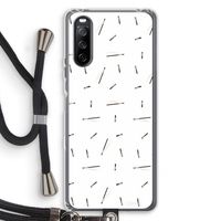 Hipster stripes: Sony Sony Xperia 10 III Transparant Hoesje met koord