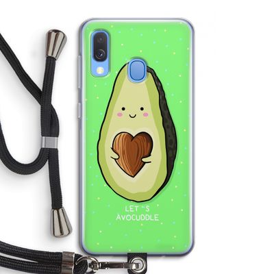 Avocuddle: Samsung Galaxy A40 Transparant Hoesje met koord