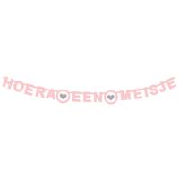 Haza Witbaard Letterguirlande - hoera een meisje
