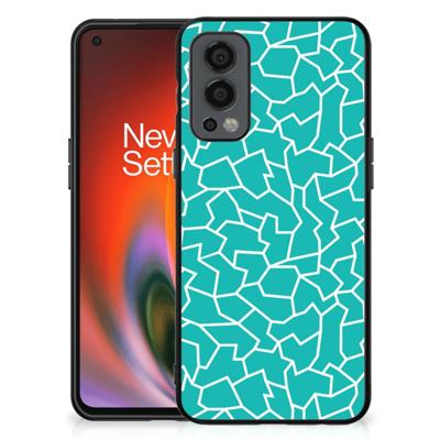OnePlus Nord 2 Leuk Telefoonhoesje Cracks Blue
