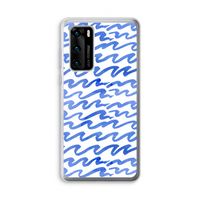 Blauwe golven: Huawei P40 Transparant Hoesje